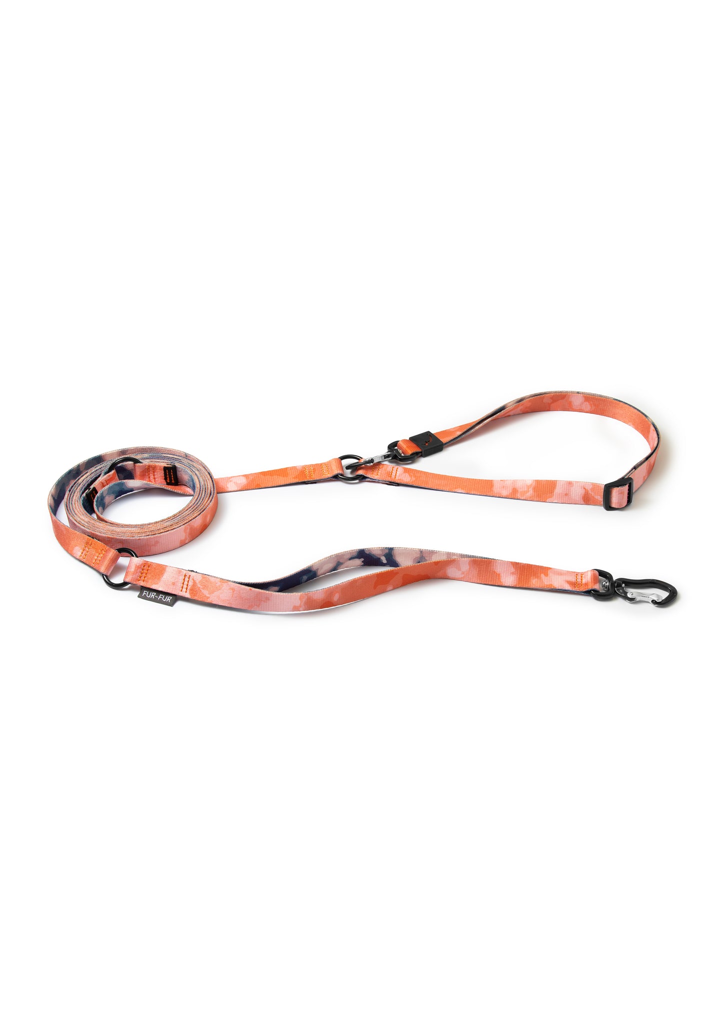 TIE-DYE ORANGE Adjustable Hands-Free Dog Leash