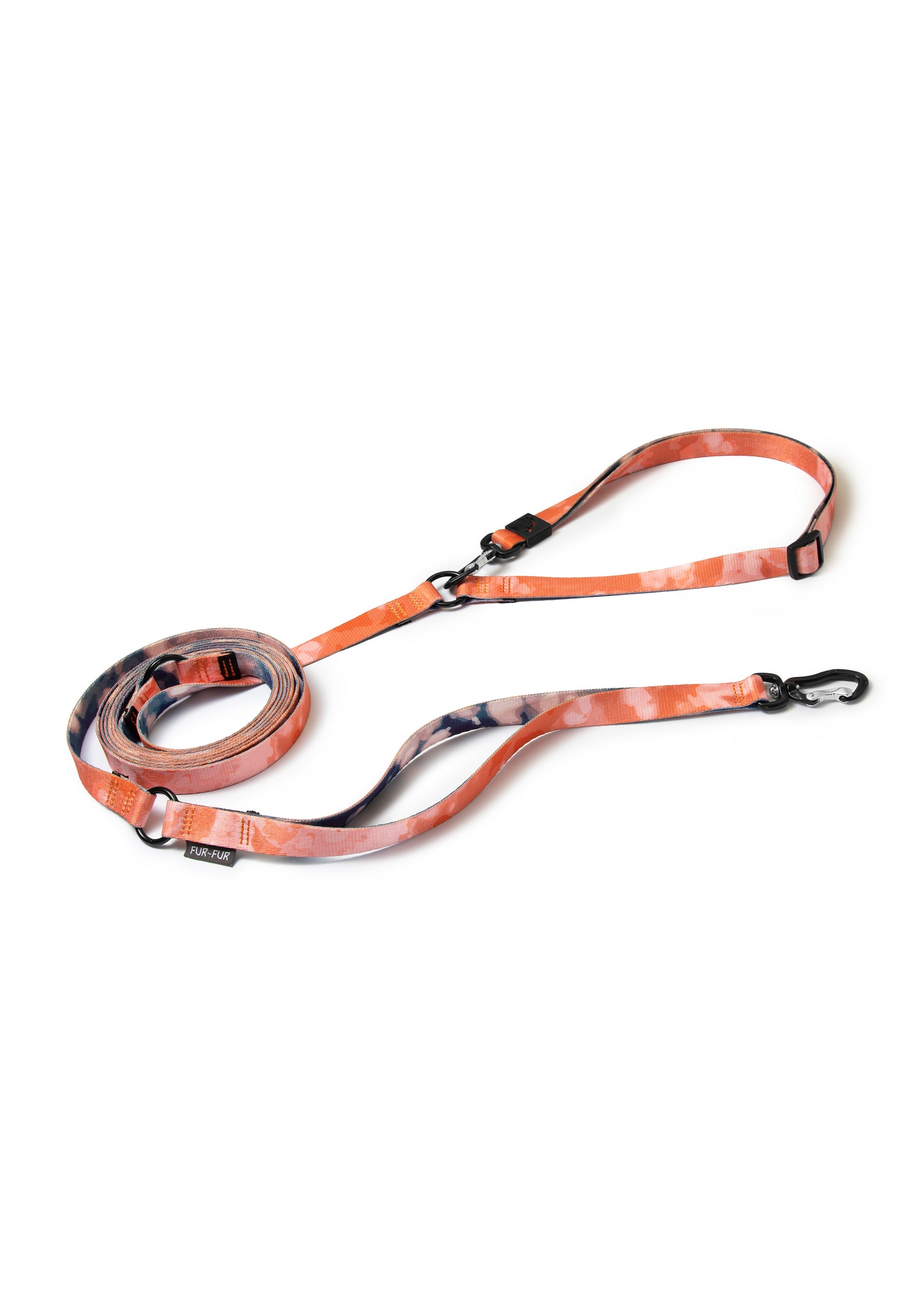 TIE-DYE ORANGE Adjustable Hands-Free Dog Leash