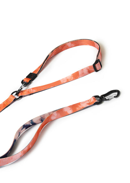 TIE-DYE ORANGE Adjustable Hands-Free Dog Leash