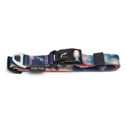 Adjustable Dog Collar TIE-DYE BLUE