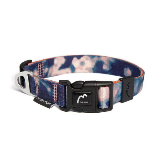 Adjustable Dog Collar TIE-DYE BLUE