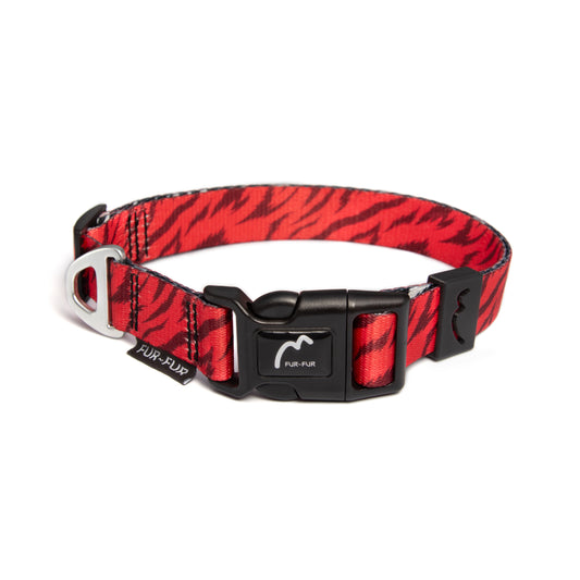 Adjustable dog collar - RED TIGER