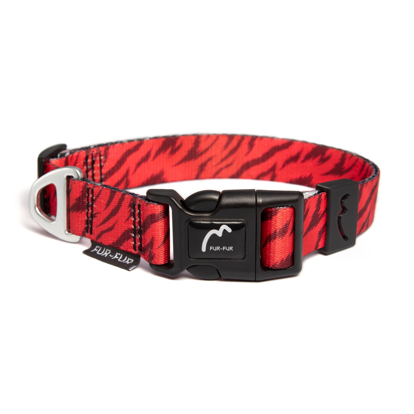 Adjustable dog collar - RED TIGER