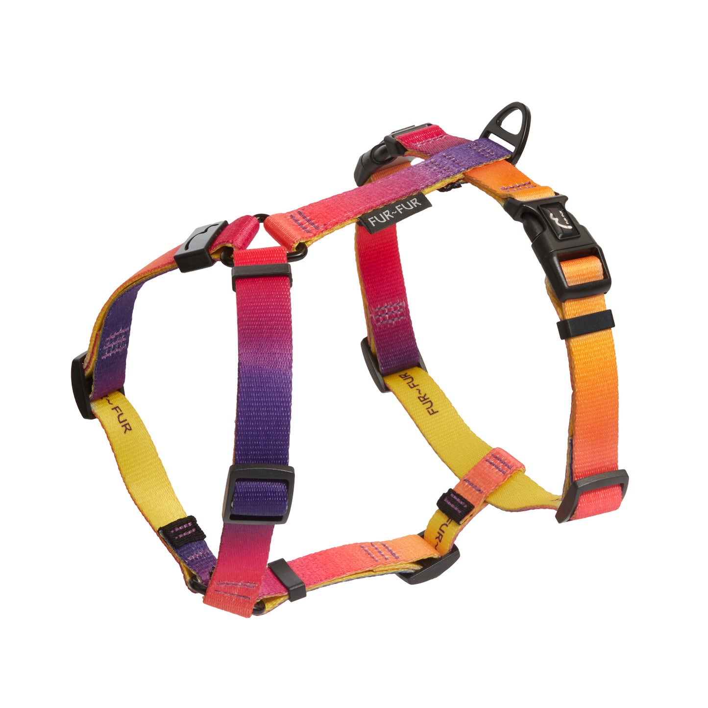 Stylish anatomical dog harness - SUNSET