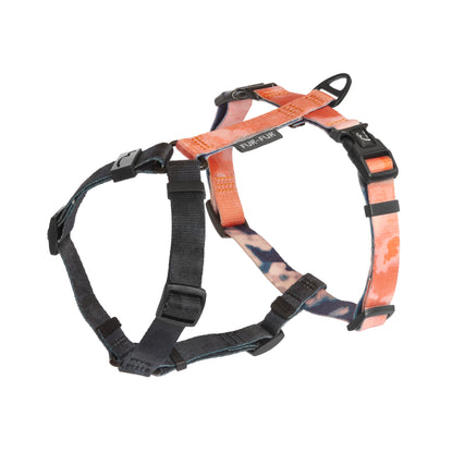 Stylish anatomical dog harness - TIE-DYE/BLACK CAMO