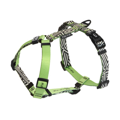 Stylish anatomical dog harness - MAZE GREEN