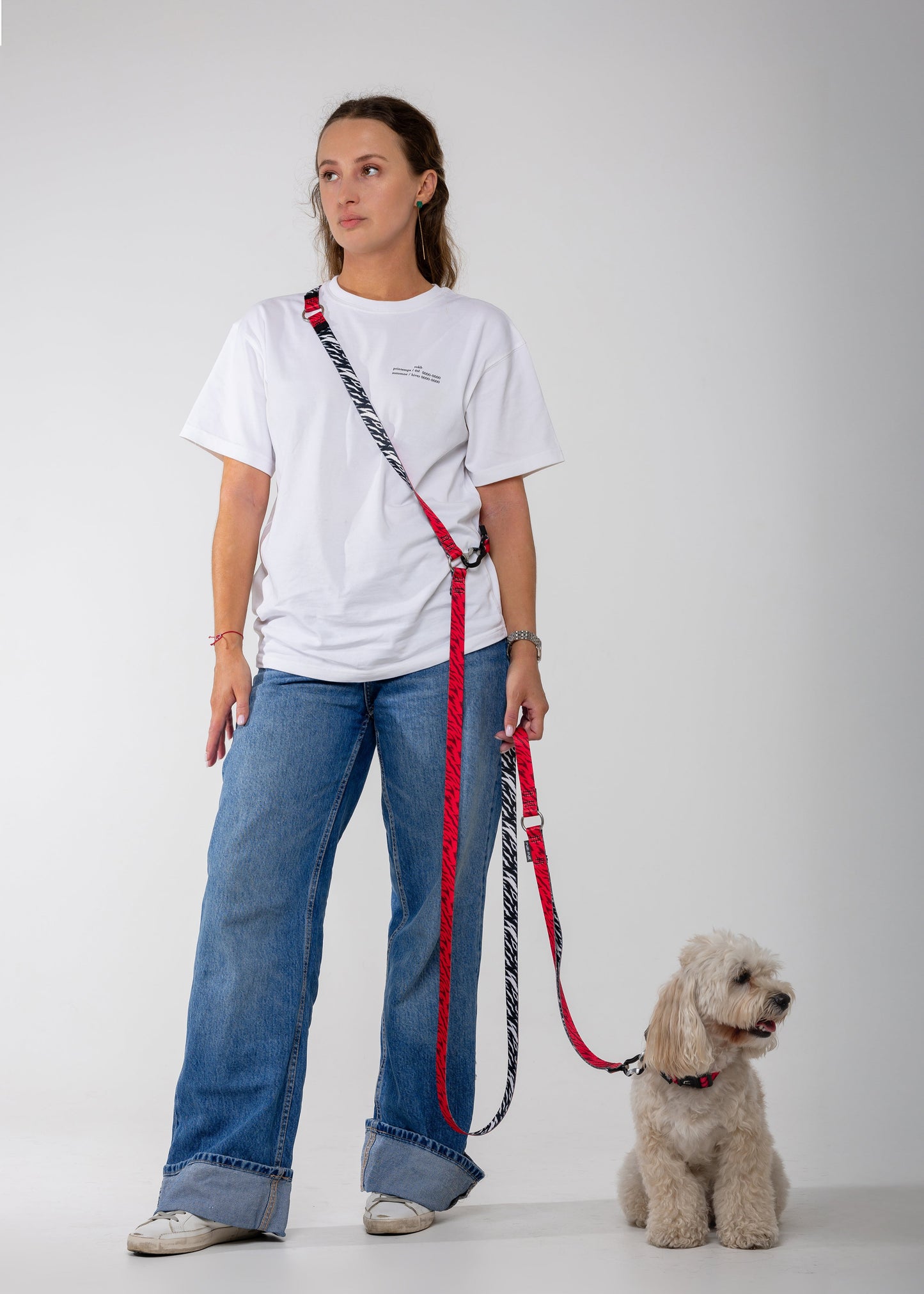 Adjustable Hands Free Dog Leash - ZEBRA