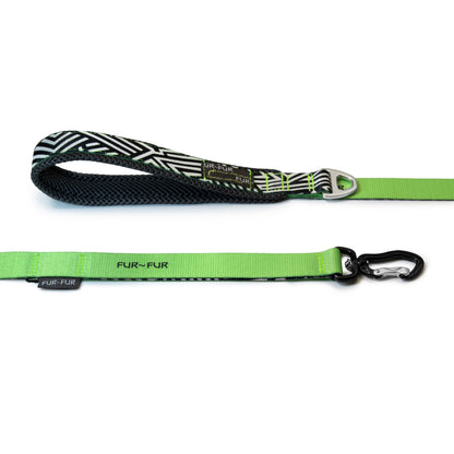 Soft handle leash - MAZE GREEN