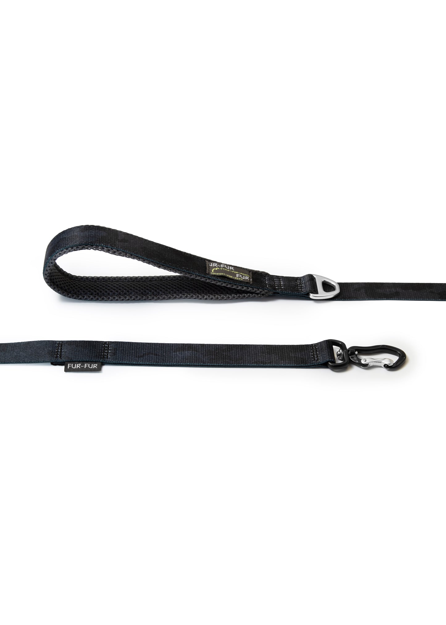 "Soft" leash with soft handle - BLACK CAMO