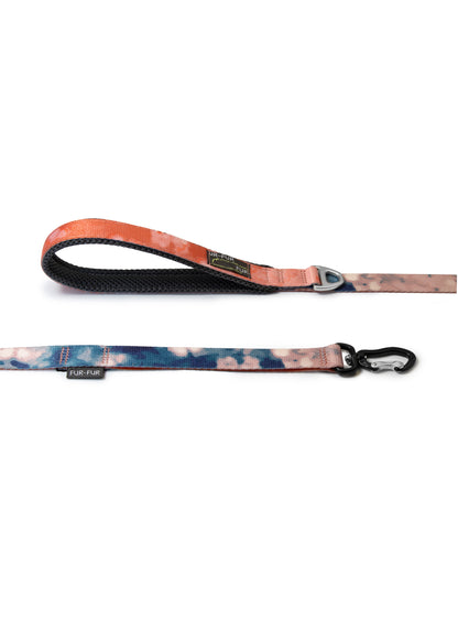 Soft handle leash ORANGE/BLUE TIE-DYE