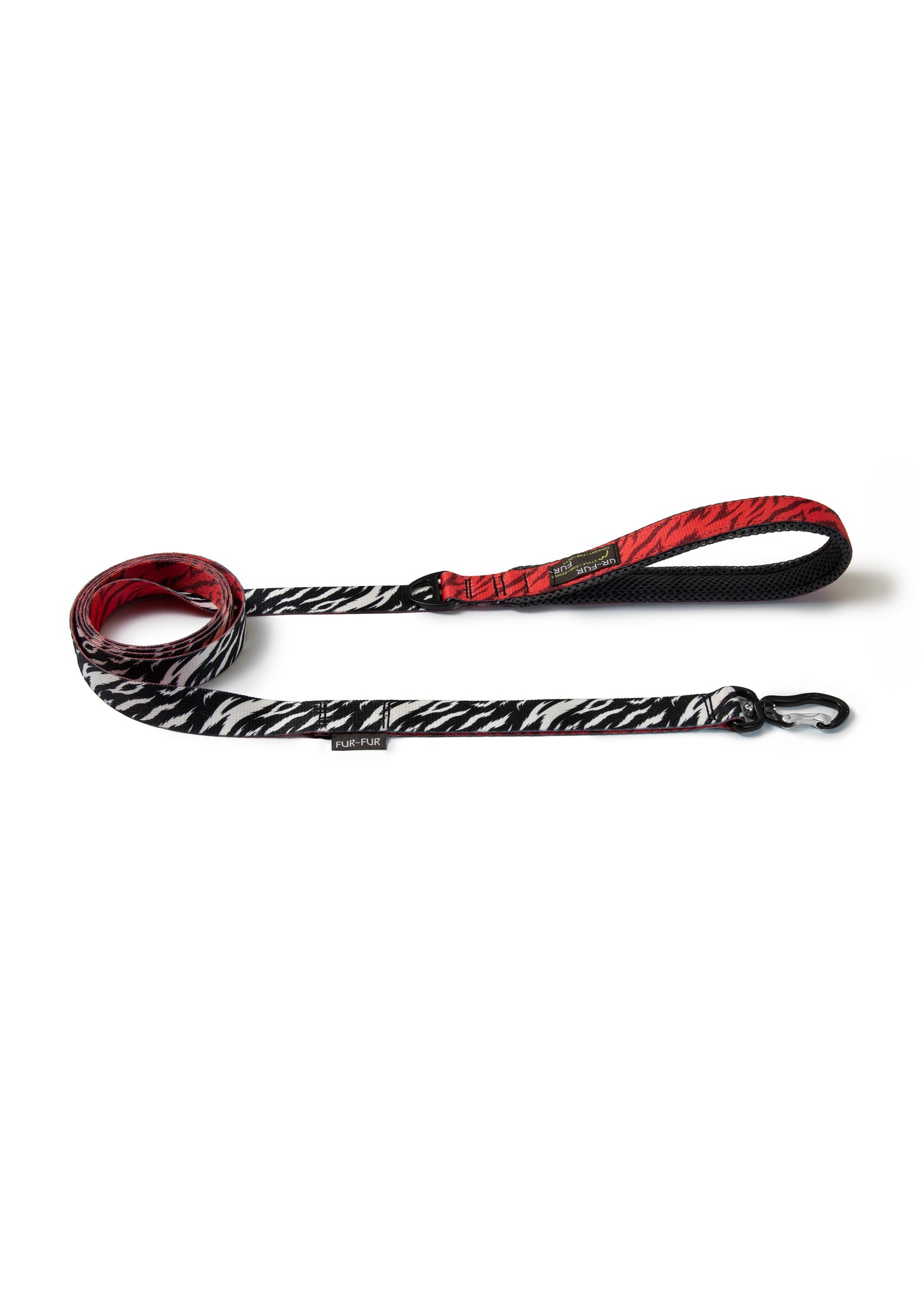 "Soft" leash with soft handle - ZEBRA